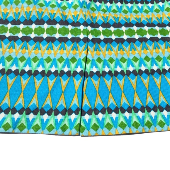J Crew Pencil Skirt Turquoise And Green Cotton Print, Size 6 EUC - Picture 9 of 16